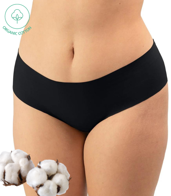 panty promise MID RISE bikini (black, XS)