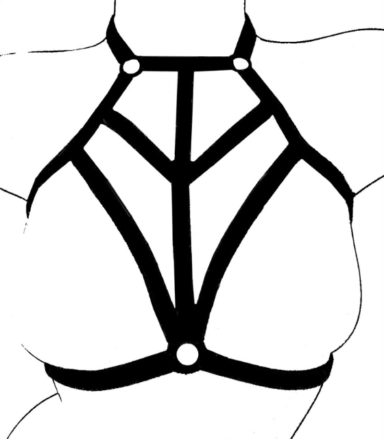 onyx HEDRA HARNESS - skraut