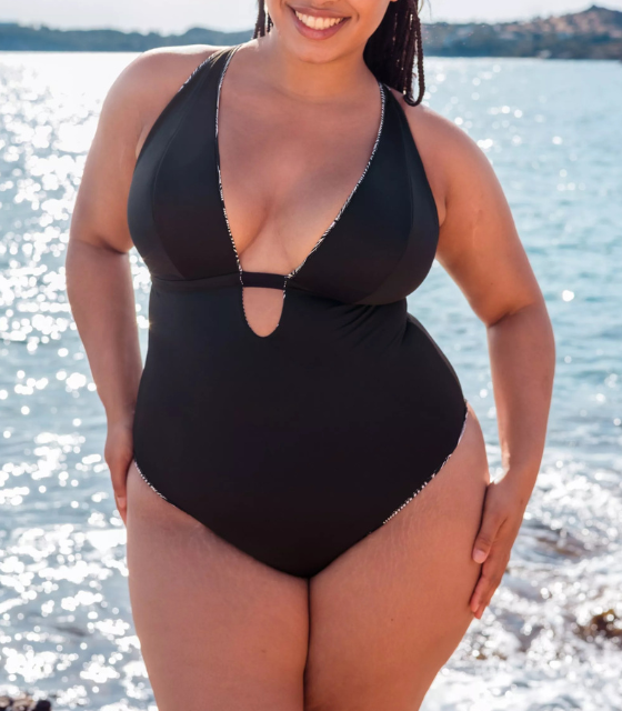 [CS038607-BLK-34G/GG] curvy kate swim RIPPLE REEF reversible sundbolur - CS038607 (34G/GG)