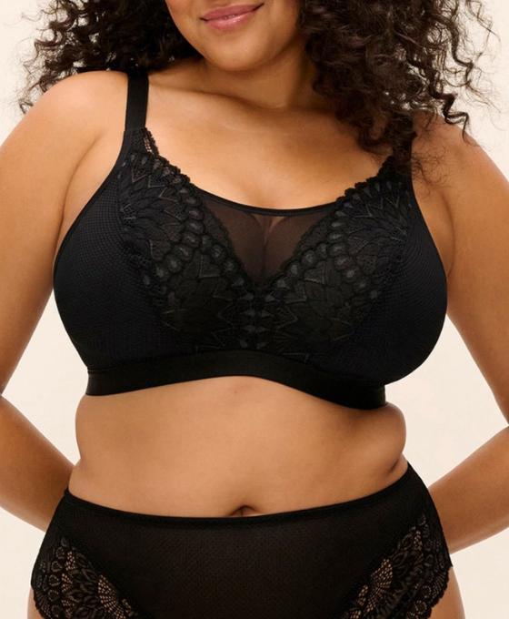 [EL303317-BLK-32F/FF] elomi TIERNIE bralette - EL303317 (black, 32F/FF)