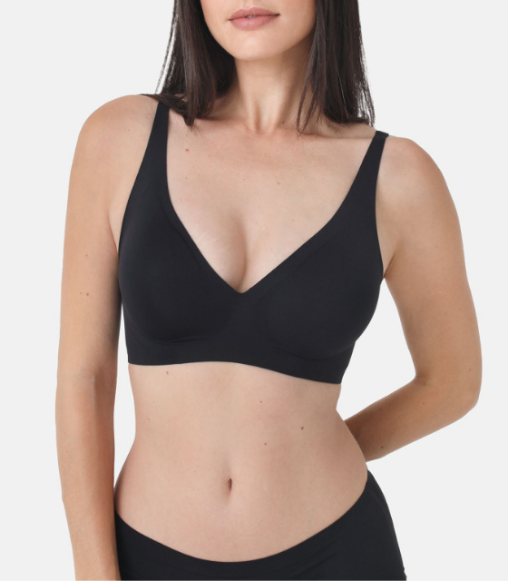 [18392-BLK-S] sassa BONDED MICRO pad soft cup bralette - 18392 (black, S)