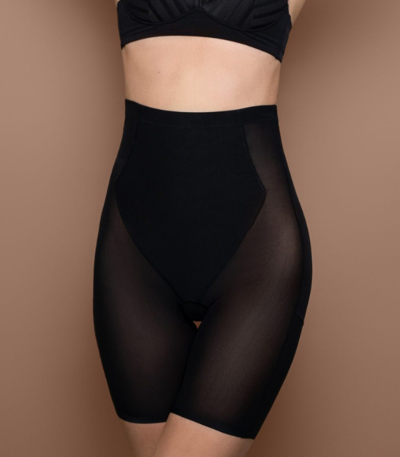 [117-BLK-S] bye bra POWERMESH high waist short - 117 (black, S)